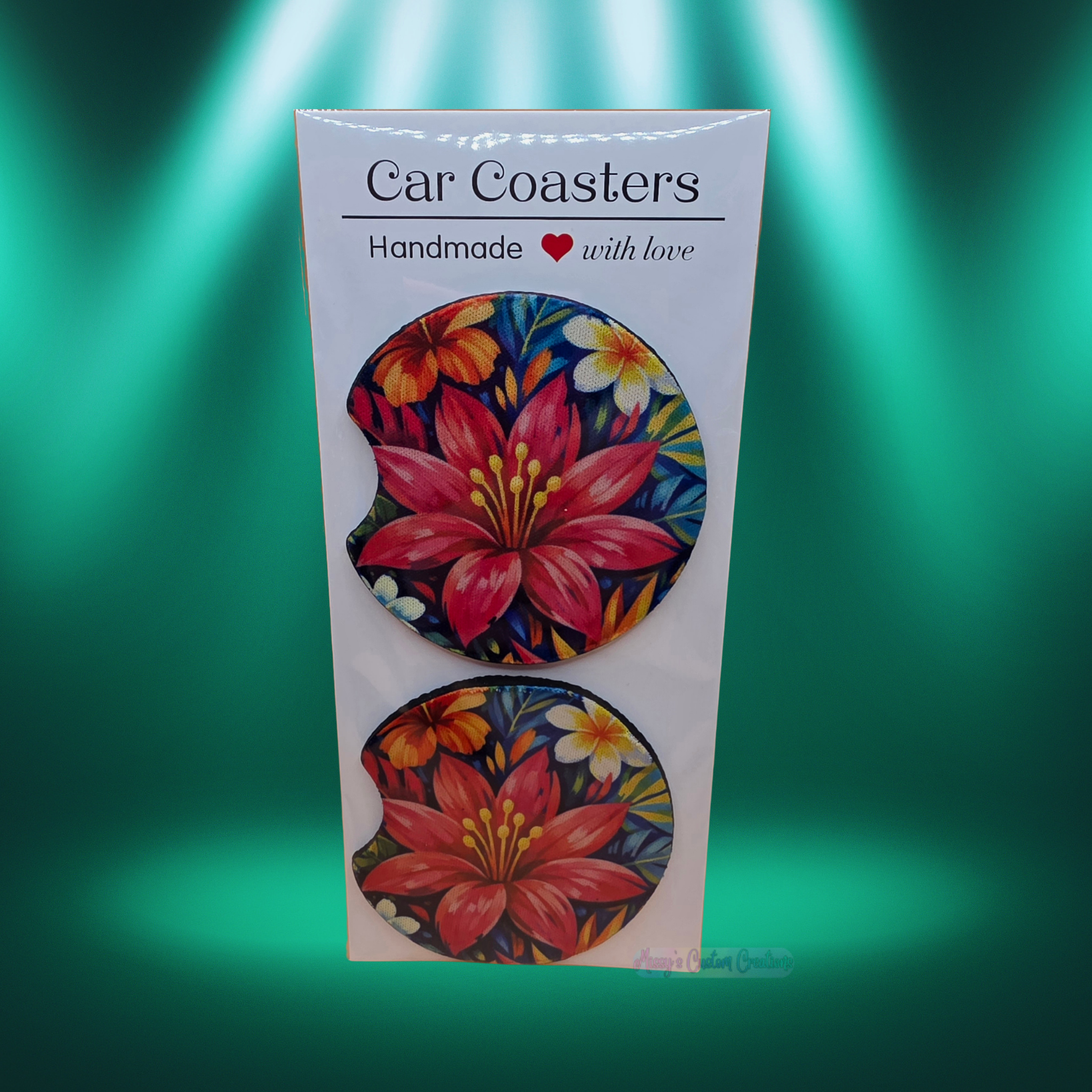 Tropical Flower Car Coasters