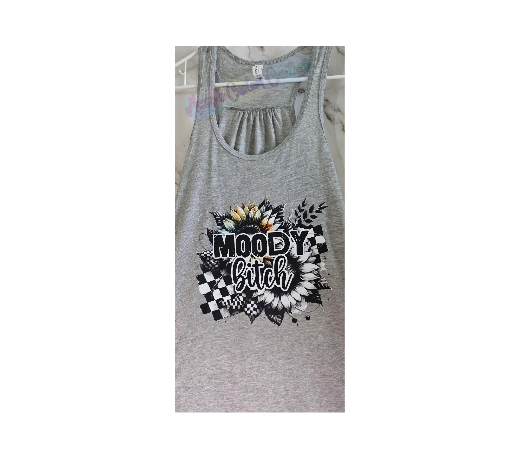 Moody Bitch Sunflower Women's Racerback Tank Top