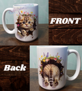 Cat in a Tunnel 15 oz Coffee Mug – Face & Butt Wrap Design