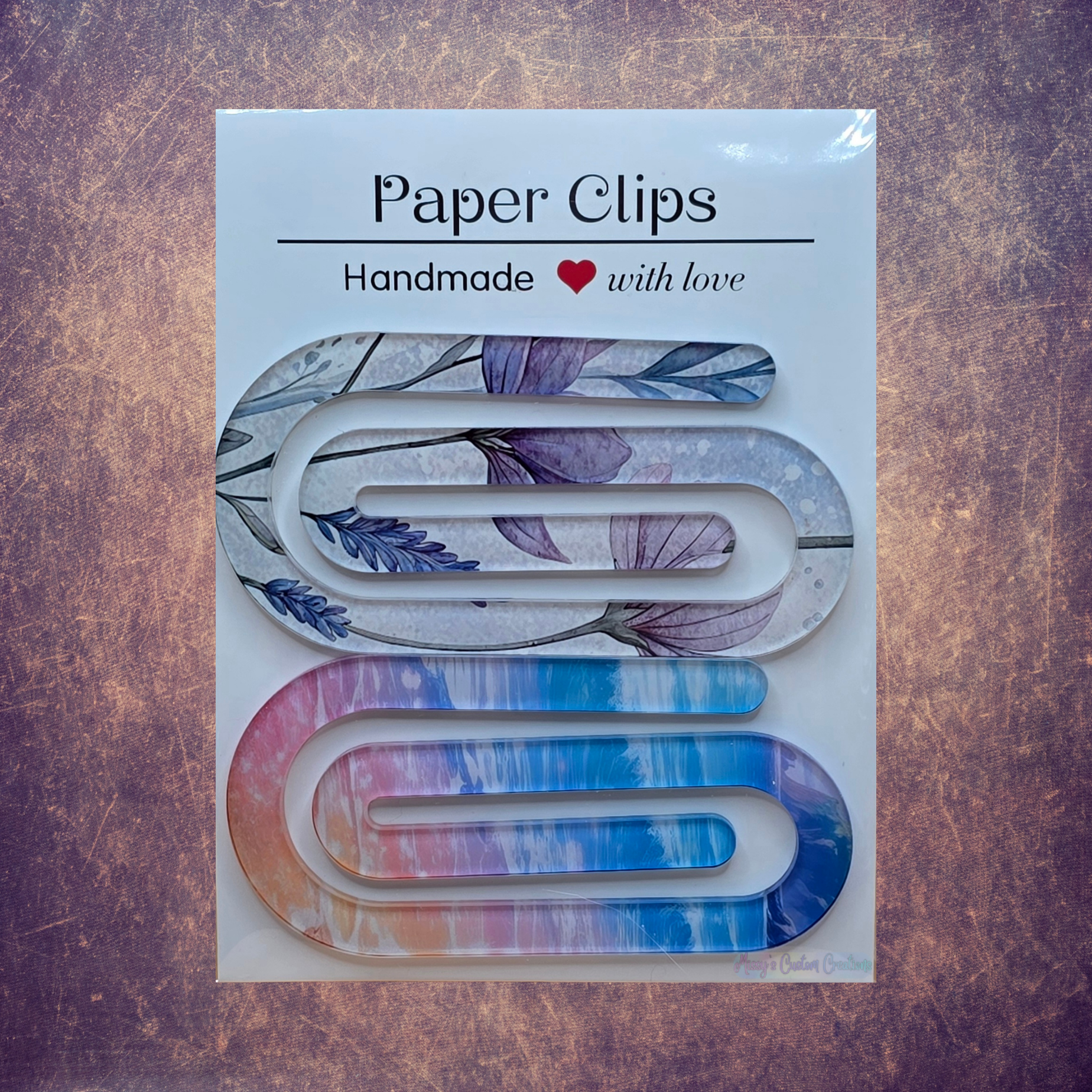 Jumbo Acrylic Paper Clips – Floral & Beach Designs