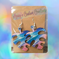 Tropical Leaf Wood Earrings