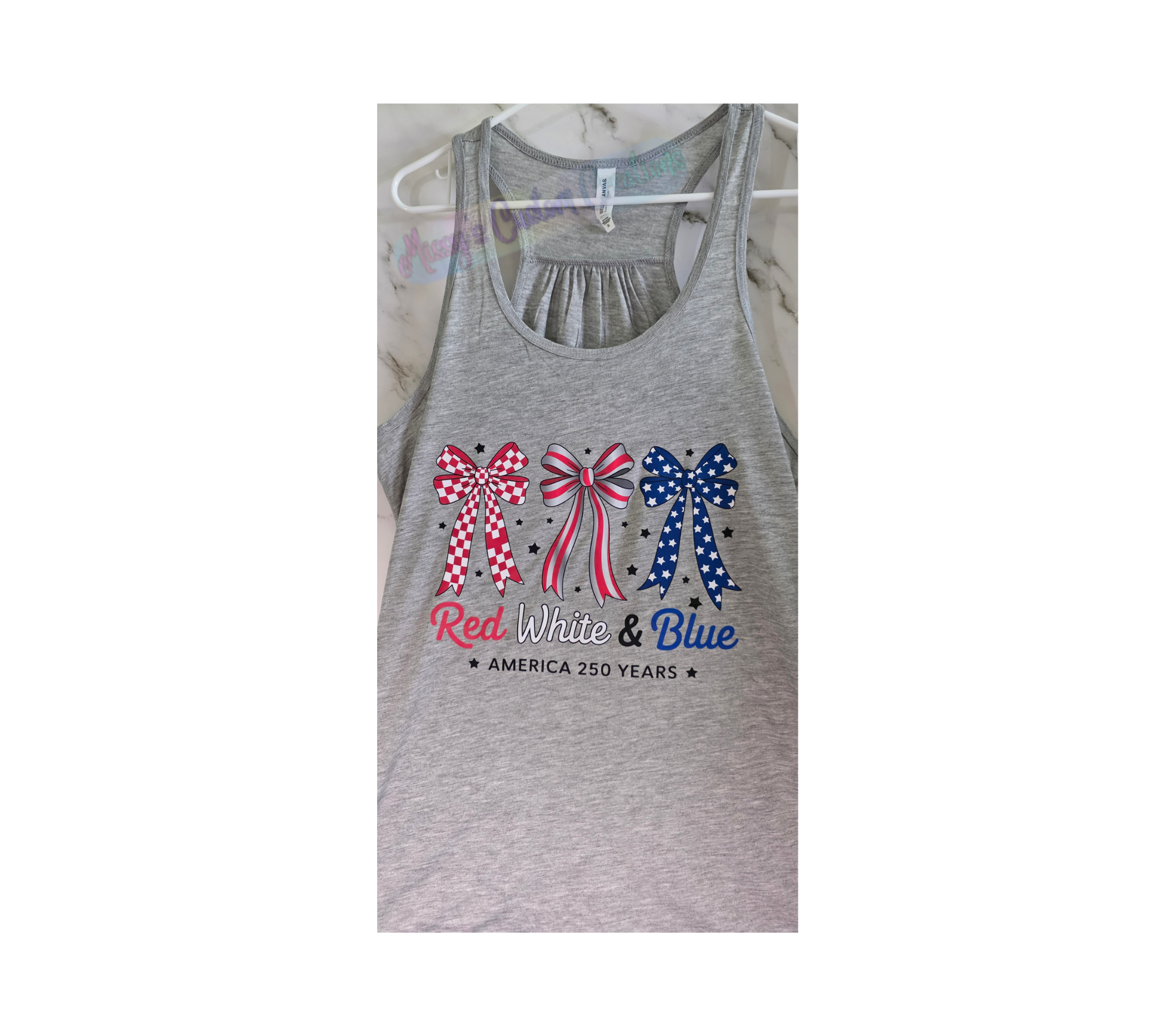 Red, White & Blue America 250 Years Women's Racerback Tank Top