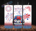20oz Skinny Tumbler - Gnome 4th of July