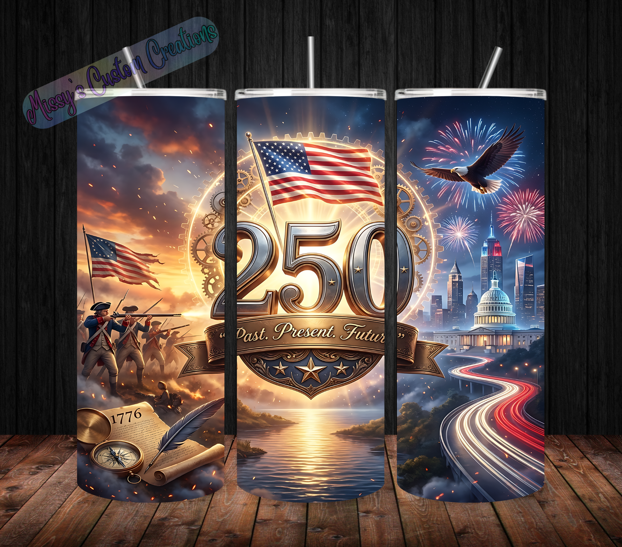 20 oz Skinny Tumbler - USA 250th