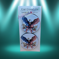Bald Eagle & American Flag Ribbon Car Coasters