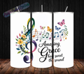 20oz Skinny Tumbler - Amazing Grace