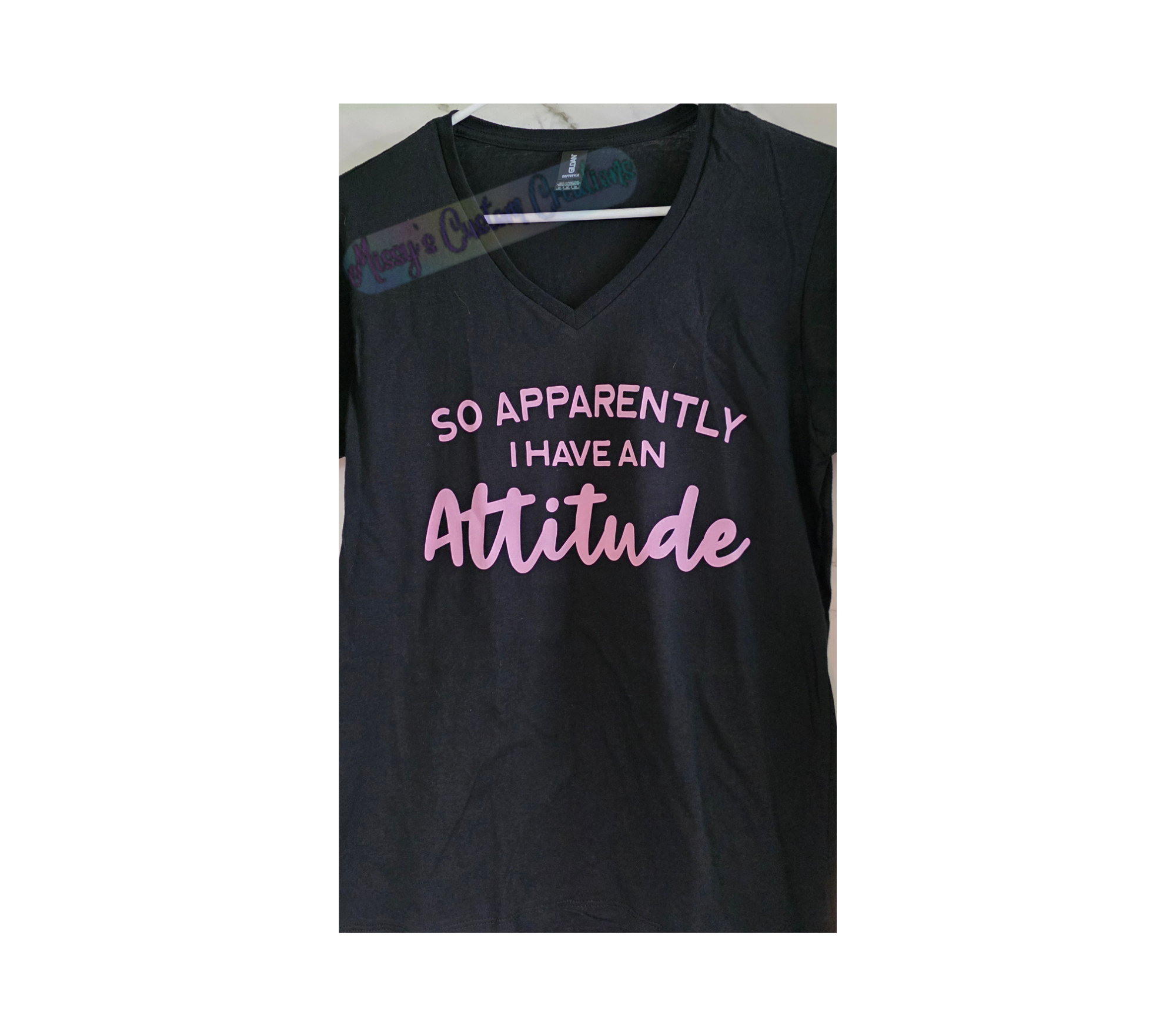 So Apparently I Have an Attitude Women's Black V-Neck T-Shirt