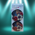 American Flag & Floral Car Coasters