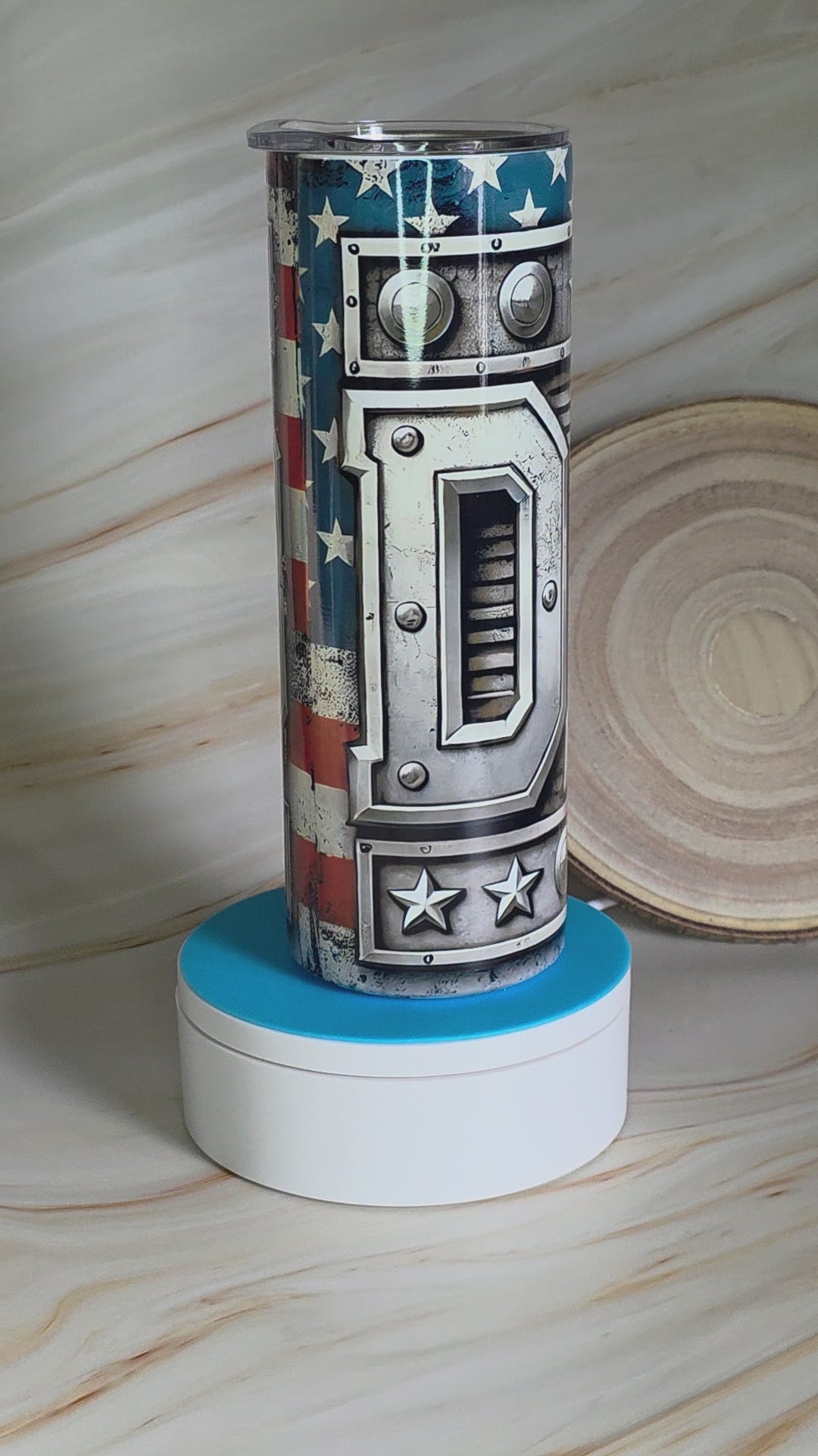 20 oz Skinny Tumbler - Patriotic Dad