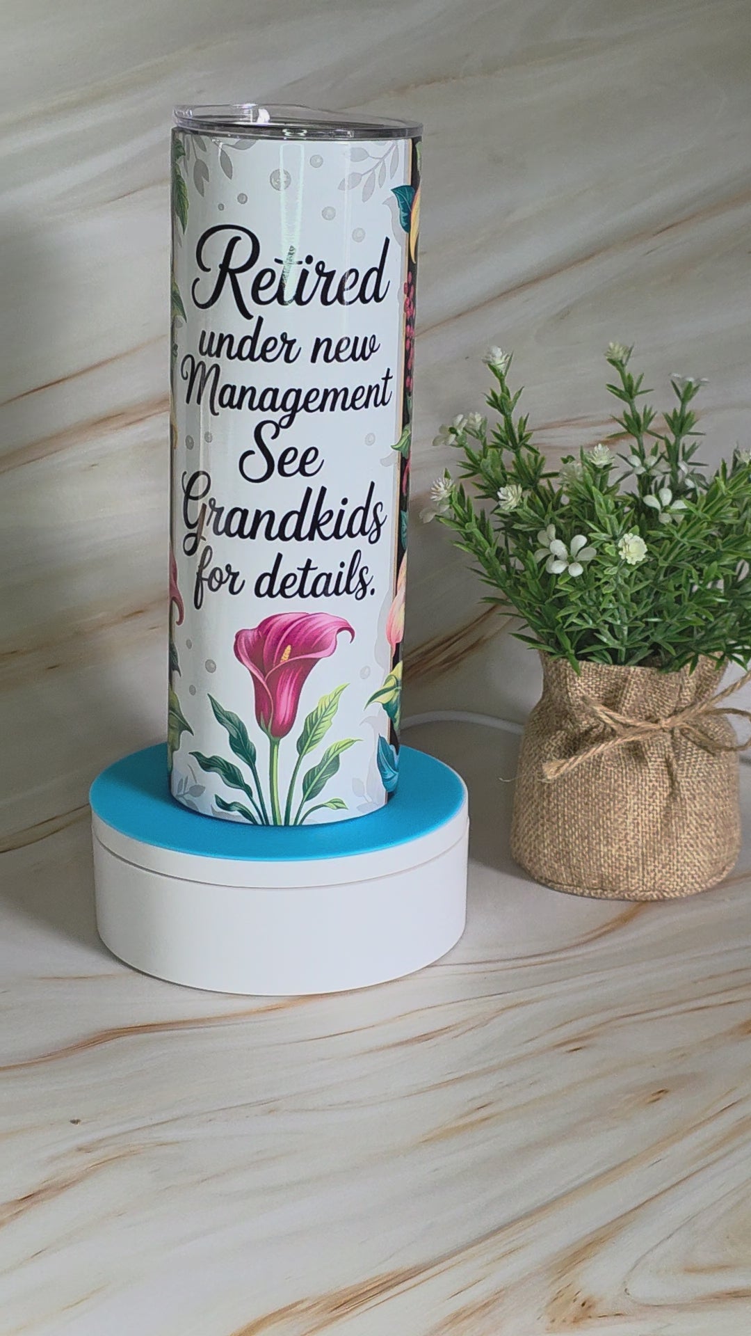 Retired Under New Management 20oz Skinny Tumbler